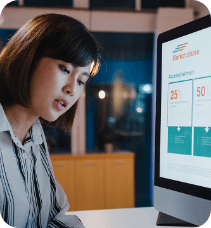 group asia businessman businesswoman using computer presentation communication meeting brainstorming ideas